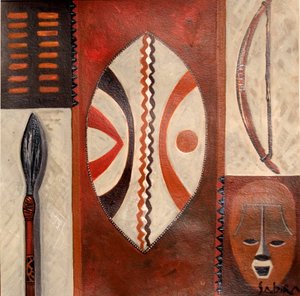 Sakin, 2007 (guaj ve akrilik) by Sabira Manek